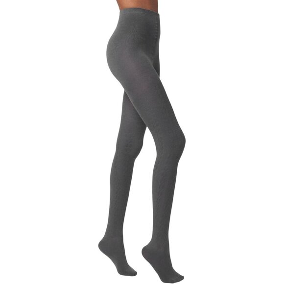 Hue U24245 Cable Knit Sweater Tights Grey ( M / L ) - Picture 1 of 5
